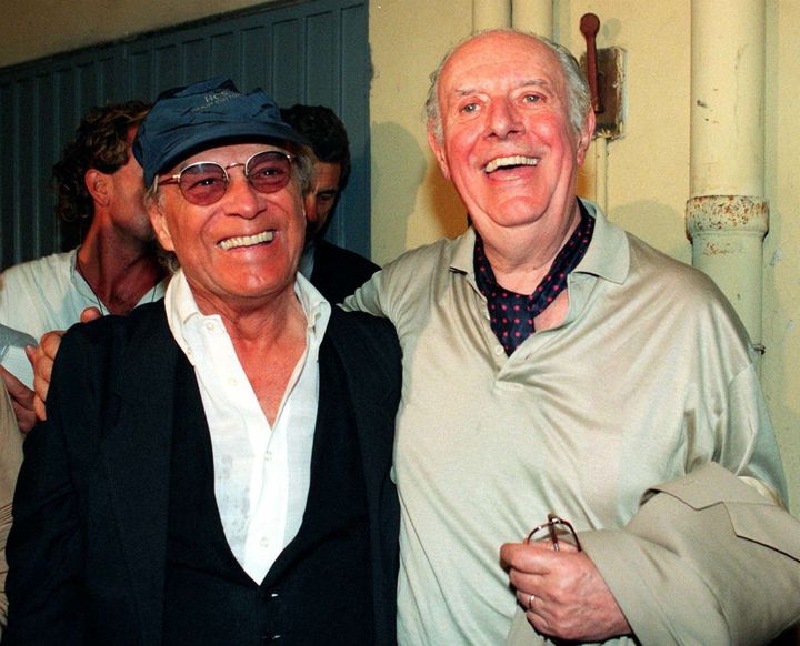 Giorgio Albertazzi avec Dario Fo, prix Nobel de littérature en 1997.
 (Andrew Medichini/AP/SIPA)