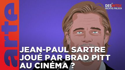 Désintox. Non, Jean-Paul Sartre ne sera pas joué par Brad Pitt au cinéma. (ARTE/2P2L)