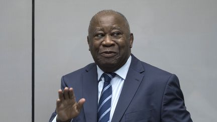 L'ancien président ivorien, Laurent Gbagbo, le 15 janvier 2019 à la Cour pénale internationale, à La Haye (Pays-Bas). (PETER DEJONG / ANP)