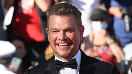 Matt Damon au Festival de Cannes pour&nbsp;Stillwater,&nbsp;le 8 juillet 2021 (VALERY HACHE / AFP)