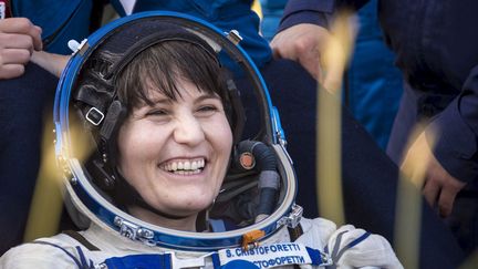 L'astronaute italienne Samantha Cristoforetti savoure ses exploits à son retour sur Terre, le 11 juin 2015. (Nasa)