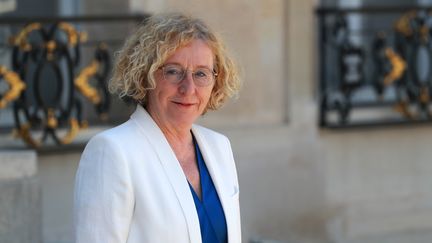 La ministre du Travail Muriel Pénicaud, le 24 juin 2020 au palais de l'Elysée à Paris. (LUDOVIC MARIN / AFP)