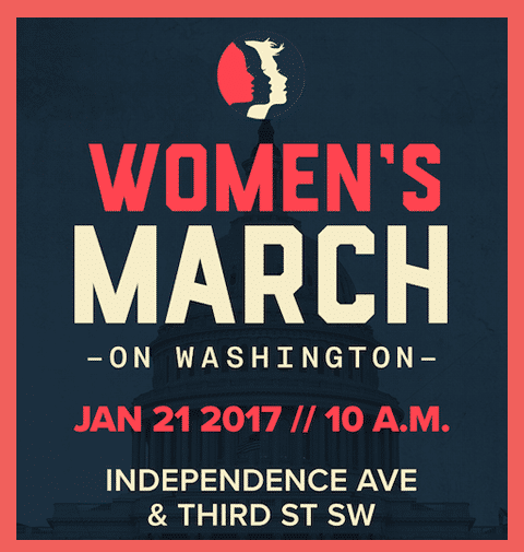 Affiche pour la marche des femmes au lendemain de l'investiture de Donald Trump. (DR)