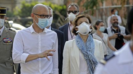 La ministre&nbsp;des Armées Florence Parly en visite dans la capitale libanaise Beyrouth, le 13 août 2020. (JOSEPH EID / AFP)