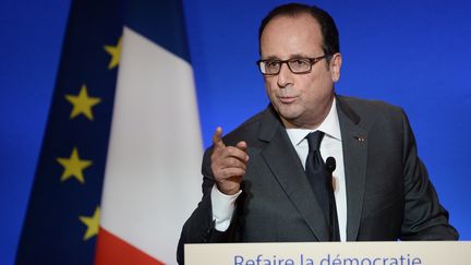 François Hollande lors du colloque "Refaire le démocratie", le 6 octobre 2016 à l'hôtel de Lassay à Paris (STEPHANE DE SAKUTIN / POOL)