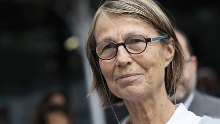 La ministre de la Culture Françoise Nyssen en visite au parc de La Villette (Paris), le 19 mai 2017.
 (Thomas Samson / AFP)