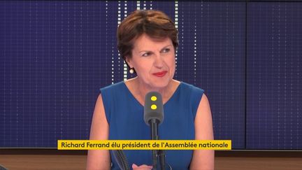 Annie Genevard, vice-présidente LR de l'Assemblée nationale, mercredi 12 septembre 2018 sur franceinfo. (FRANCEINFO / RADIOFRANCE)