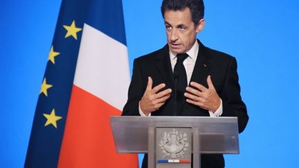 Nicolas Sarkozy le 5 mai 2010 à l'Elysée (AFP - Lionel Bonaventure)