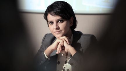 La ministre de l'Education nationale, Najat Vallaud-Belkacem, &agrave; Ajaccio, le 15 f&eacute;vrier 2015. (PASCAL POCHARD-CASABIANCA / AFP)