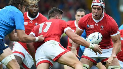 Jamie Cudmore, l'un des leaders du XV canadien (PAUL ELLIS / AFP)