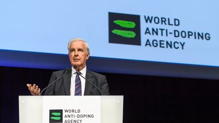 Le président de l'AMA Craig Reedie (FABRICE COFFRINI / AFP)