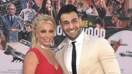 Britney Spears et Sam Asghari à la première du film "Once Upon A Time In Hollywood", à Los Angeles, en 2019, avant leur mariage. (GALAXY/STAR MAX/IPX/AP/SIPA / SIPA)