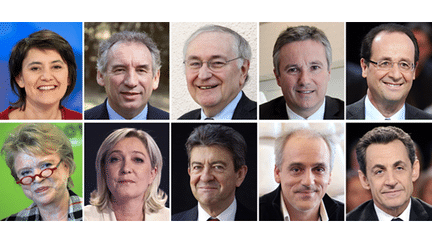 La campagne officielle a &eacute;t&eacute; lanc&eacute;e lundi 9 avril 2012, les dix candidats ont l'&eacute;galit&eacute; parfaite de traitement dans les m&eacute;dias audiovisuels. (AFP)