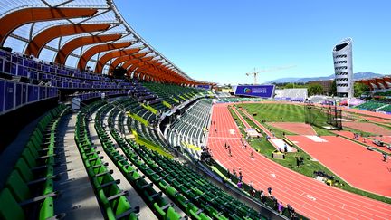 Le stade Hayward Field à Eugene, dans l'Oregon (Etats-Unis), le 14 juillet 2022. (HANNAH PETERS / GETTY IMAGES NORTH AMERICA / AFP)