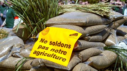 Des c&eacute;r&eacute;aliers d'Ile-de-France manifestent sur l'esplanade des Invalides, le 8 juin 2005, &agrave; Paris. (JACK GUEZ / AFP)