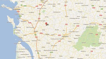 Les ossements ont &eacute;t&eacute; d&eacute;couverts au lieu dit de&nbsp;la F&eacute;rouze sur la commune de Courcerac, en Charente-Maritime. (GOOGLE MAP / FTVI )