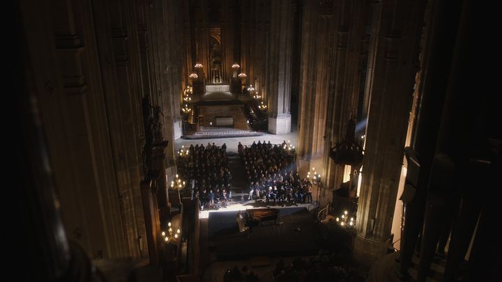 Yael Naim lors de son concert à&nbsp;l’Église Saint-Eustache (Paris) au printemps (Sébastien Lefebvre)