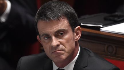 Manuel Valls, le 16 décembre 2015 à l'Assemblée nationale.&nbsp; (DOMINIQUE FAGET / AFP)