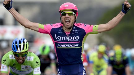 Davide Cimolai (Lampre) vainqueur au sprint (DIRK WAEM / BELGA MAG)