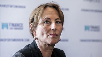 Ségolène Royal, ci-contre lors de la conférence&nbsp;de presse Europlace, le 14 juin 2017.&nbsp; (VINCENT ISORE / MAXPPP)