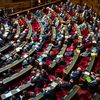 Les bancs du Sénat, au Palais du Luxembourg, à Paris, le 8 février 2023. (XOSE BOUZAS / HANS LUCAS / AFP)