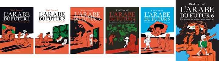 Couvertures de la série&nbsp;"L'Arabe du Futur", 2022 (RIAD SATTOUF / ALLARY)