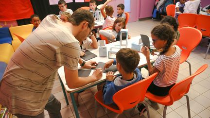 Un centre d'accueil de loisirs à Bourg-les-Valence (Drôme), en août 2019. (NICOLAS GUYONNET / HANS LUCAS)