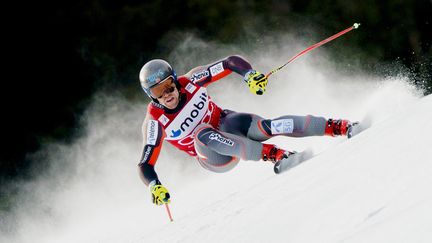 Le Norvégien Aleksander Aamodt Kilde a terminé deuxième de la descente de Kvitfjell (Norvège), le 5 mars 2022. (STIAN LYSBERG SOLUM / NTB)