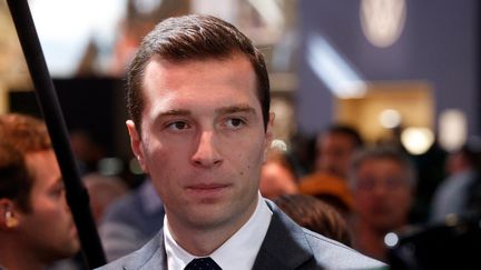 Le président du Rassemblement national, Jordan Bardella, à Paris, le 28 octobre 2024. (GEOFFROY VAN DER HASSELT / AFP)