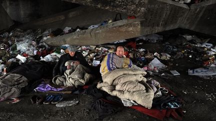 Les sans-abri de Hefei (CHINE OUT AFP PHOTO)