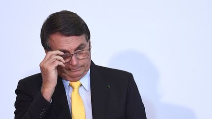 Le président brésilien Jair Bolsonaro, le 19 octobre 2020, à Brasilia. (EVARISTO SA / AFP)