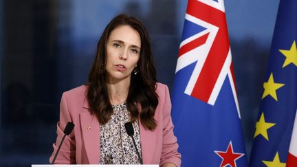 La Première ministre néo-zélandaise Jacinda Ardern à l'ONU, à New York, le 21 septembre 2022. (LUDOVIC MARIN / AFP)