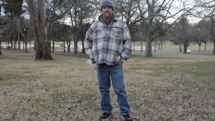 Jason Walker, le 15 janvier dans un parc près de Nashville, dans le Tennessee (Etats-Unis). (VALENTINE PASQUESOONE / FRANCEINFO)