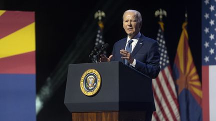 Le président des Etats-Unis, Joe Biden, le 28 septembre 2023 à Tempe (Arizona). (REBECCA NOBLE / GETTY IMAGES NORTH AMERICA / AFP)