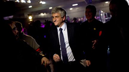 Le pr&eacute;sident du Nouveau centre Herv&eacute; Morin au congr&egrave;s de France nature environnement le 28 janvier 2012 &agrave; Montreuil (Seine-Saint-Denis). (FRED DUFOUR / AFP)