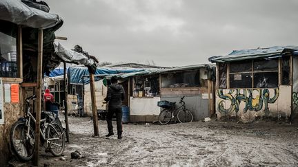 L'entrée de la "Jungle" de Calais le 20 février 2016.
 (Julien Pitinome / NurPhoto / AFP)