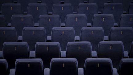 La salle de cinéma Le Panthéon, dans le Ve arrondissement de Paris, vide de spectateurs. (CHRISTOPH SOEDER / DPA)