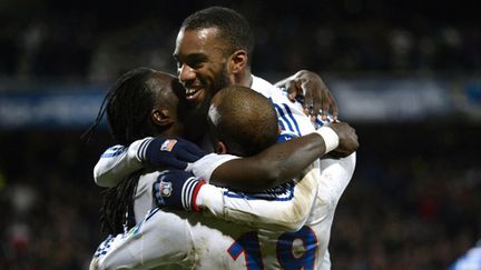 Alexandre Lacazette avait mis les Gones sur le droit chemin en première période. (PHILIPPE DESMAZES / AFP)