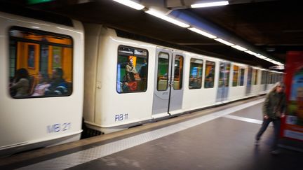 Une rame de métro à Marseille (Bouches-du-Rhône), le 7 mars 2019. (GERARD JULIEN / AFP)