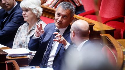 Le ministre de l'Intérieur, Gérald Darmanin, lors d'une session de questions au gouvernement à l'Assemblée nationale, le 27 juin 2023. (THOMAS PADILLA / MAXPPP)