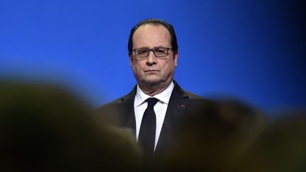 François Hollande le 16 janvier 2016 lors d'un déplacement à Tulle (Corrèze). (GEORGES GOBET / AFP)