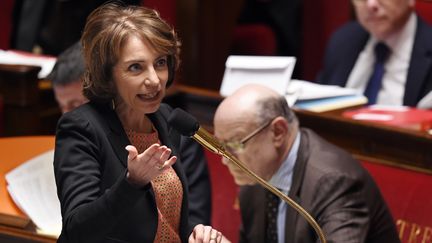 La ministre des Affaires sociales, Marisol Touraine, le 4 mars 2015 &agrave; l'Assembl&eacute;e nationale &agrave; Paris. (LOIC VENANCE / AFP)