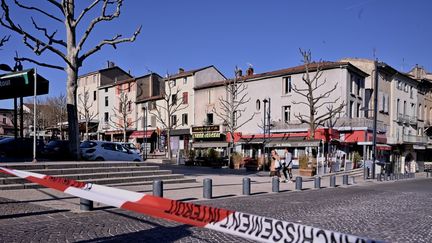 Le centre-ville de Romans-sur-Isère, le 4 avril 2020. (JEFF PACHOUD / AFP)