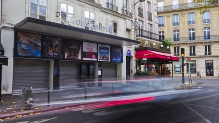 Le cinéma UGC Danton, au cœur de Paris, fermé (photo prise le 17 novembre 2020)&nbsp; (XAVIER FRANCOLON / SIPA / XAVIER FRANCOLON)