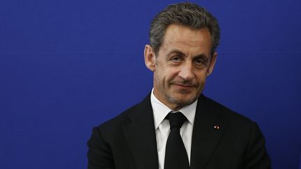 Nicolas Sarkozy&nbsp;le 10 mars 2014 &agrave; l'inauguration de l'institut Claude Pompidou &agrave; Nice (Alpes-Maritimes). (VALERY HACHE / AFP)