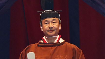 L'empereur Naruhito lors de son intronisation au palais impérial de Tokyo (Japon), le 22 octobre 2019. (ISSEI KATO / POOL)