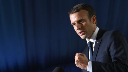 Emmanuel Macron, le 2 juillet 2017, à Bamako (Mali). (CHRISTOPHE ARCHAMBAULT / AFP)