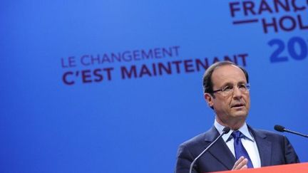 François Hollande, ici à son QG le 14 janvier, a rassuré les responsables du culte musulman (MIGUEL MEDINA / AFP)