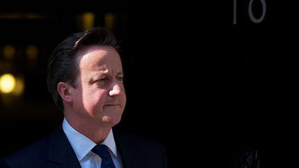 Le Premier ministre britannique David Cameron &agrave; Londres, le 24 mai 2012. (ANDREW COWIE / AFP)