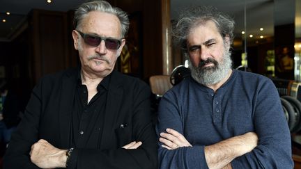 Benoît Delépine et Gustave Kervern au festival international du film fantastique de Gerardmer, le 4 février 2019 (ALEXANDRE MARCHI / MAXPPP)